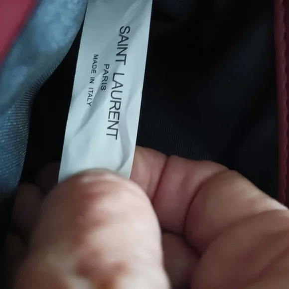 Leather Quilted Monogram Small  NEW BURGAndy Firm Last Offer As Is - Picture 4 of 8